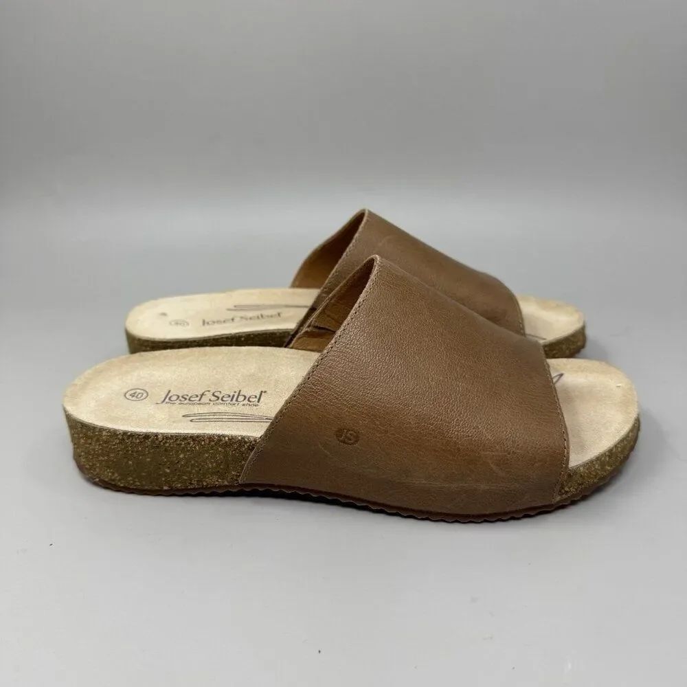 Josef Seibel Tonga Womens Brown Slip On Sandals Size 8.5 Comfortable